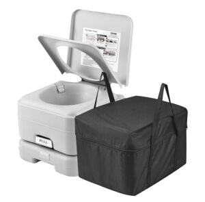 VEVOR TAŞINABİLİR KAMP TUVALETİ, 12 LİTRE ATIK TANKI VE 12 LİTRE TEMİZ SU TANKI