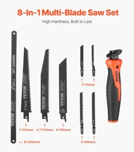 EL TESTERESİ 15 CM TESTERESİ YUMUŞAK TUTACAKLI 8’İ 1 ARADA ÇOK AMAÇLI BIÇAKLAR