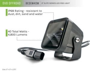 DV8 3 İNÇ 40W LED AYDINLATMA BEYAZ