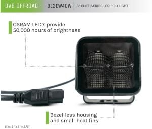 DV8 3 İNÇ 40W LED AYDINLATMA BEYAZ