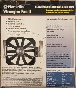 1987-1999 JEEP WRANGLER FAN MOTORU, ELEKTRİKLİ MOTOR SOĞUTMA FANI