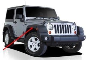 2007-2018 JEEP RUBICON JK ÖN SAĞ DODİK, RUBİCON ÖN SAĞ ÇAMURLUK UZANTISI (STANDART)