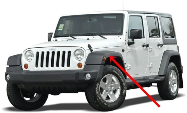 2007-2018 JEEP RUBICON JK ÖN SOL DODİK, RUBİCON ÖN SOL ÇAMURLUK UZANTISI (STANDART)