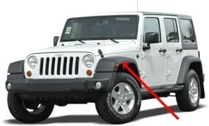 2007-2018 JEEP RUBICON JK ÖN SOL DODİK, RUBİCON ÖN SOL ÇAMURLUK UZANTISI (STANDART)