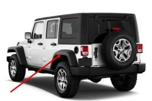 2007-2018 JEEP RUBICON JK ARKA SOL DODİK, RUBİCON ARKA SOL ÇAMURLUK UZANTISI (STANDART)