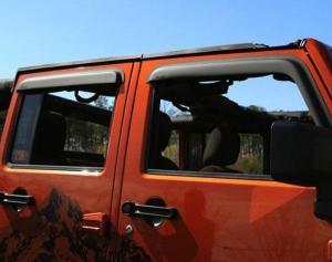 CAM RÜZGARLIK SETİ MAT SİYAH 2007+ 4 KAPI JEEP RUBICON JK