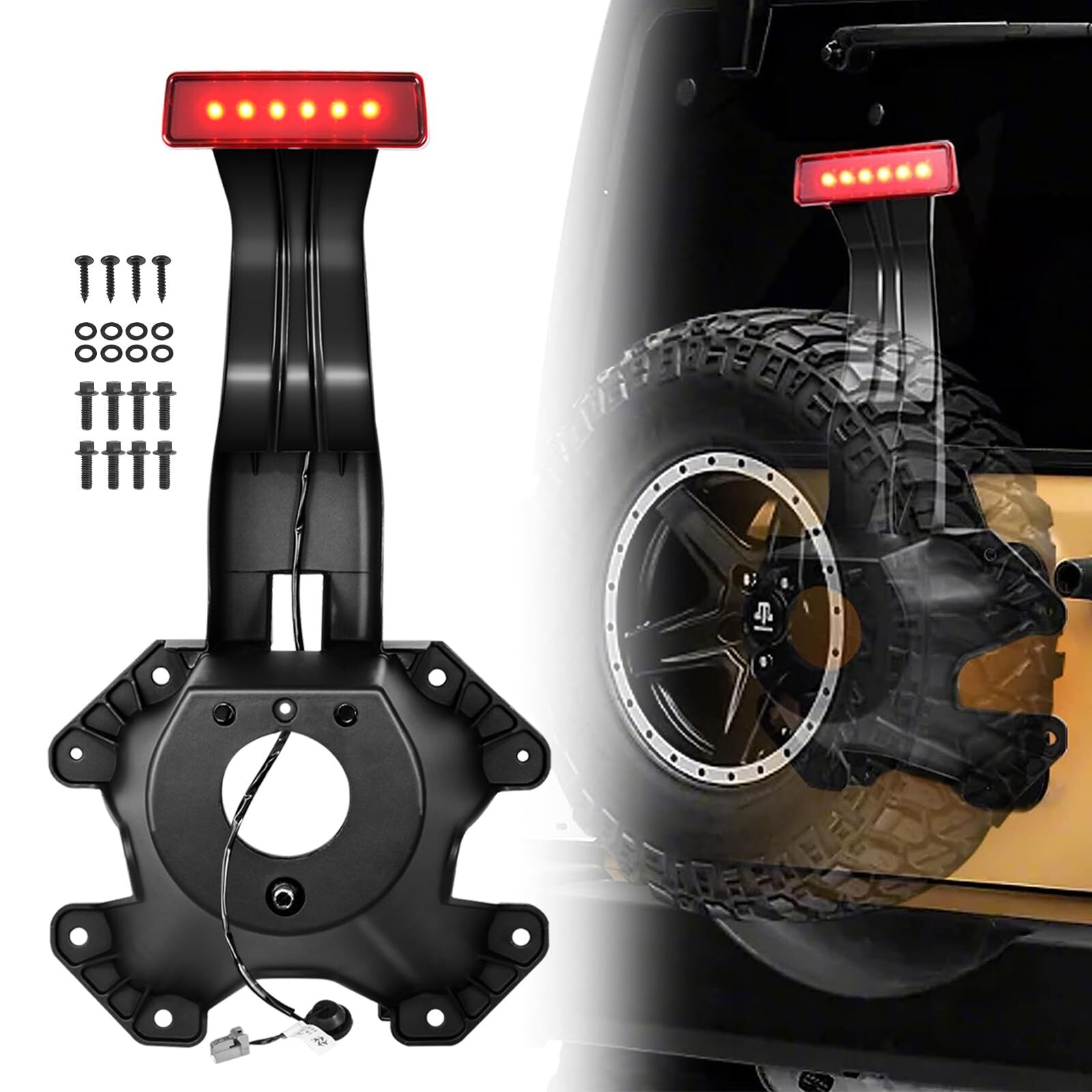 2007-2018 RUBICON JK ARKA STEPNE TAŞIYICI VE 3.STOP LAMBASI KOMPLE SET