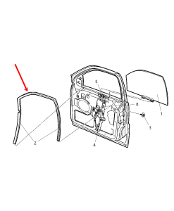 ÖN SAĞ KAPI CAM ETRAFI FİTİLİ 1999-2004 GRAND CHEROKEE WJ