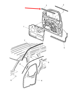 ÖN SOL KAPI CAMI İÇ SIYIRICI FİTİL 1999-2004 GRAND CHEROKEE WJ