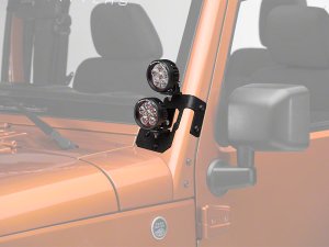 2007-2017 JEEP RUBICON ÖN CAM ÇERÇEVE YANI ÇİFTLİ LED SPOT SETİ YUVARLAK
