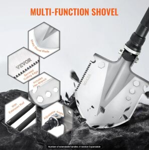 VEVOR 13'ü 1 Arada Katlanabilir Kamp Küreği, KAMP KÜREK