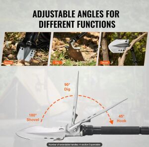 VEVOR 13'ü 1 Arada Katlanabilir Kamp Küreği, KAMP KÜREK