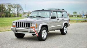 1997-2001 JEEP CHEROKEE XJ FAR ALTI PARK LAMBASI SARI SOL TARAF