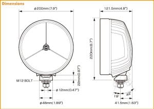 900XLST2 LED SPOT SETİ (ÇİFT) 8'' (20cm) YUVARLAK