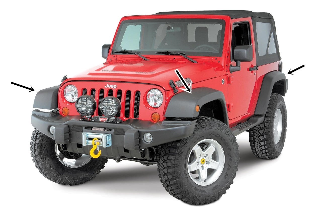 2007-2017 JEEP RUBICON ORJİNAL DODİK SETİ (ÇAMURLUK UZANTI SETİ) 4 ADET