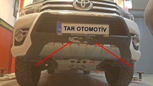 VİNÇ + MONTAJ BRAKETİ 10.500LB (4761KG) SENTETİK HALATLI VİNÇ VE TAMPON İÇİ MONTAJ BRAKETİ KOMPLE 2015+ TOYOTA HILUX