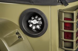 2001 - 2017 JEEP WRANGLER TJ-JK YAKIT DEPO KAPAĞI ALÜMİNYUM GRİ-SİYAH