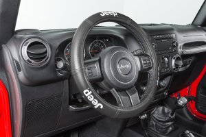 DİREKSİYON KILIFI JEEP LOGOLU SİYAH
