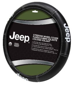 DİREKSİYON KILIFI JEEP LOGOLU SİYAH