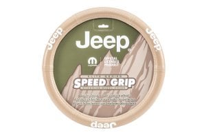 DİREKSİYON KILIFI JEEP LOGOLU BEJ DELİKLİ DERİ