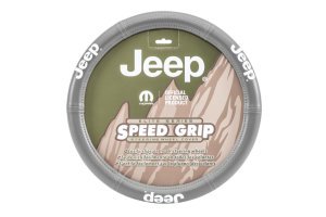 DİREKSİYON KILIFI JEEP LOGOLU GRİ DELİKLİ DERİ