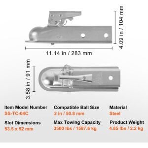 VEVOR DÜZ KARE DROP İÇİN RÖMORK BAĞLANTI APARATI