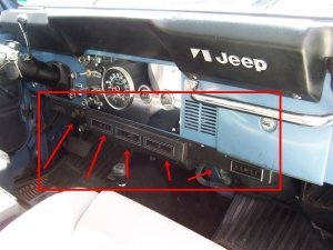 1977-1995 JEEP CJ VE JEEP WRANGLER YJ KLİMA TORPİDO ÜNİTESİ