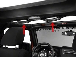 2007-2017 JEEP RUBICON TUTAMAK İKİLİ TAVAN ORTA KISIM İÇİN (SİYAH)