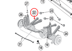 SALINCAK KOL ÖN ÜST 1984-2006 JEEP TJ/XJ/ZJ (1 ADET)