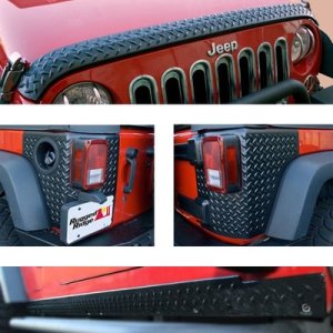 2007-2018 JEEP RUBICON YAN KORUMA VE ARKA KÖŞE KORUMA SETİ 4 KAPI