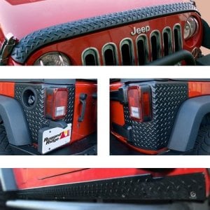 2007-2018 JEEP RUBICON YAN KORUMA VE ARKA KÖŞE KORUMA SETİ 2 KAPI