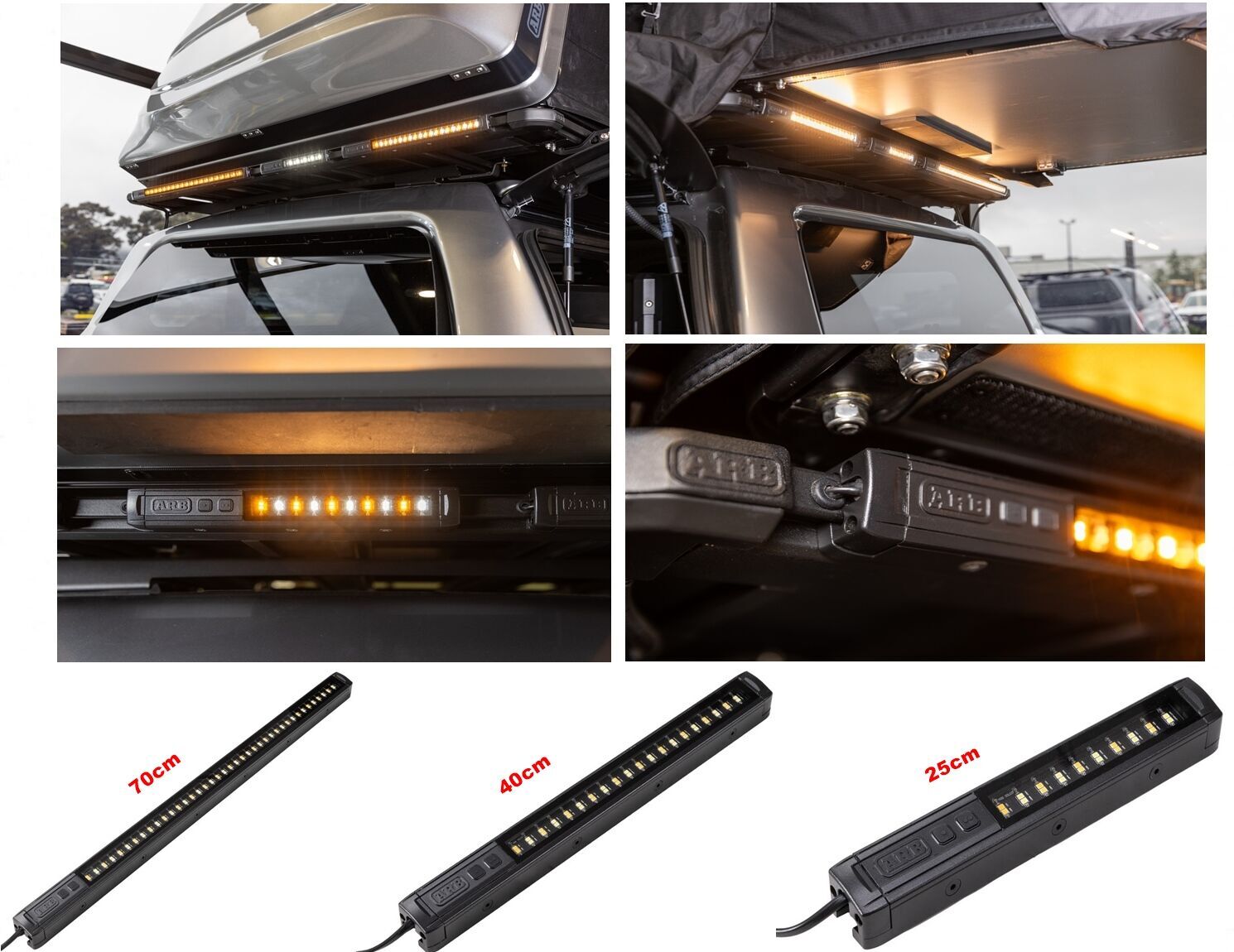 ARB BASE RACK LED AYDINLATMA KENDİNDEN DÜĞMELİ SARI-BEYAZ ÇİFT RENKLİ 40CM