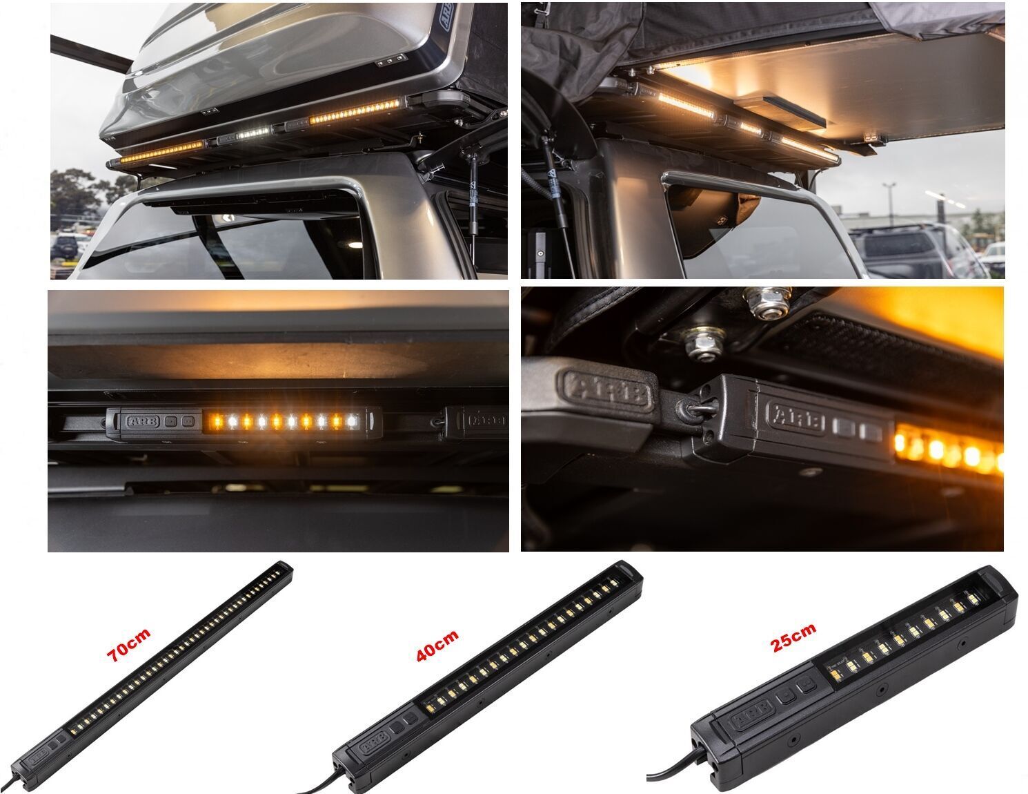 ARB BASE RACK LED AYDINLATMA KENDİNDEN DÜĞMELİ SARI-BEYAZ ÇİFT RENKLİ 25CM