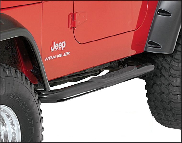 1997-2006 JEEP WRANGLER TJ YAN BORU BASAMAK SETİ 3 İNÇ SİYAH