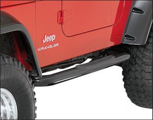 1997-2006 JEEP WRANGLER TJ YAN BORU BASAMAK SETİ 3 İNÇ SİYAH
