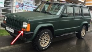 1984-1996 JEEP CHEROKEE XJ ÖN FAR ALTI PARK LAMBASI SOL, SARI