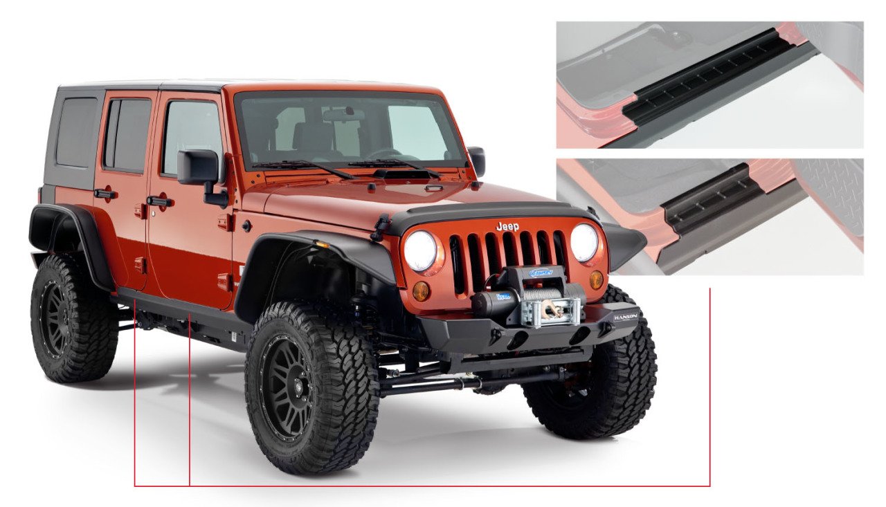 2007-2017 JEEP WRANGLER RUBICON BASAMAK VE EŞİK KORUMA SETİ