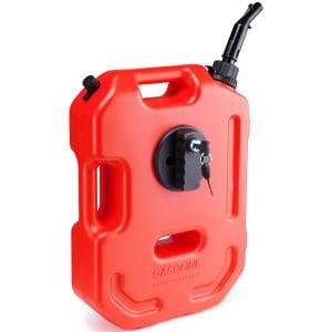 VEVOR PLASTİK YAKIT BİDONU 10 LİTRE KIRMIZI SABİTLEME APARATI VE KİLİTLEME MEKANİZMASI DAHİL