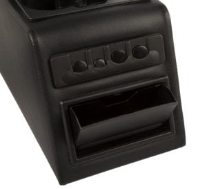 ARA KONSOL, ORTA KONSOL, KOL DAYAMA 1976-1995 JEEP CJ VE WRANGLER SİYAH RENK PARA VE GÖZLÜK BÖLMELİ