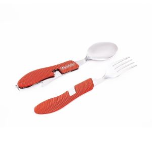 ORCAMP, KAMP ÇATAL KAŞIK BIÇAK SETİ, KIRMIZI