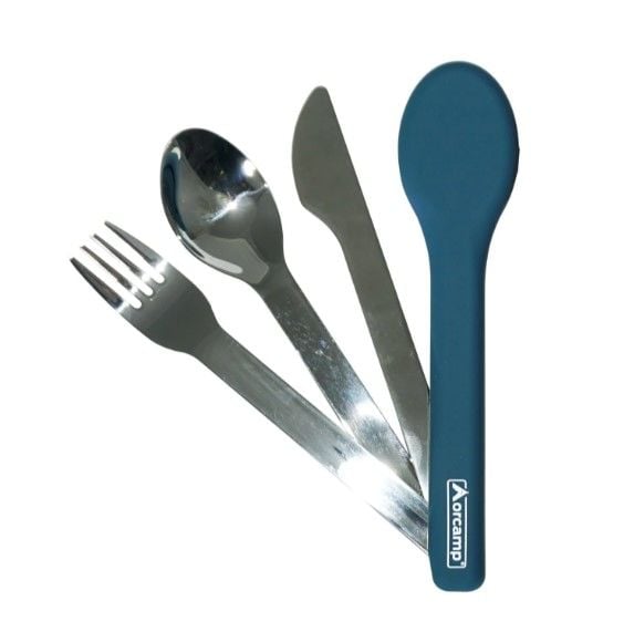 ORCAMP ÇATAL , KAŞIK , BIÇAK SEYEHAT SETİ , MAVİ