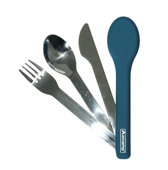 ORCAMP ÇATAL , KAŞIK , BIÇAK SEYEHAT SETİ , MAVİ
