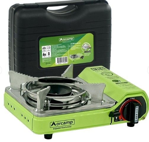 ORCAMP TEKLİ MİNİ PORTATİF OCAK, YEŞİL