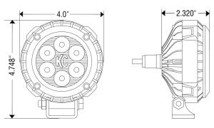 KCH300 4 İNÇ LZR LED SÜRÜŞ LAMBA TAKIMI