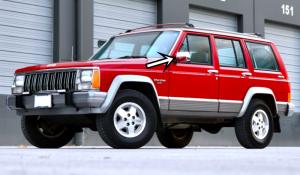 1984-1996 JEEP CHEROKEE XJ YAN DİKİZ AYNASI, YAN AYNA SOL KROM GÖVDE
