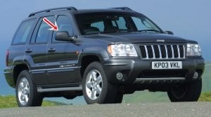 1999-2004 JEEP GRAND CHEROKEE WJ YAN DİKİZ AYNASI, YAN AYNA SAĞ TARAF ELLE KATLANIR