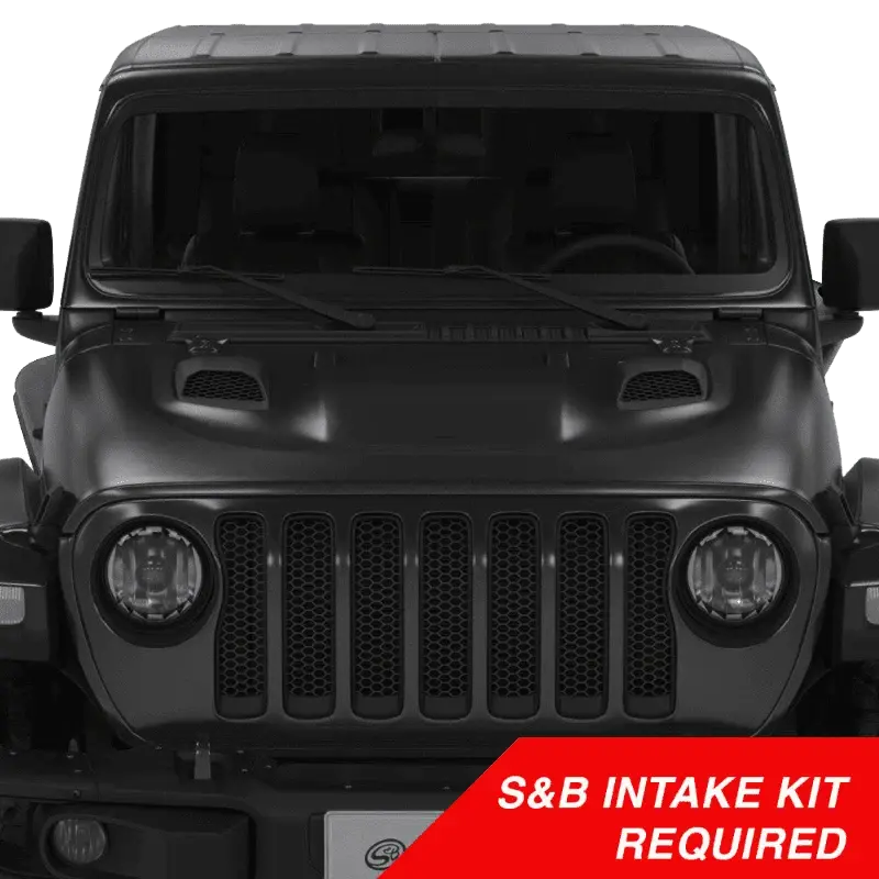 S&B KAPUT ÜSTÜ HAVA GİRİŞ KANALLARI JEEP WRANGLER JL