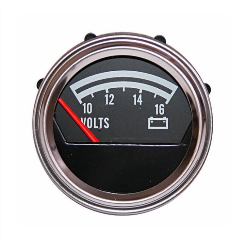 5750278 JEEP CJ VOLTMETRE SAATİ - ŞARJ SAATİ PASLANMAZ KROM ÇERÇEVE