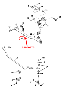 1987-2000 JEEP CHEROKEE XJ ÖN TRACK BAR,