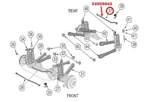 1993-1998 JEEP GRAND CHEROKEE ZJ ARKA TRACK BAR